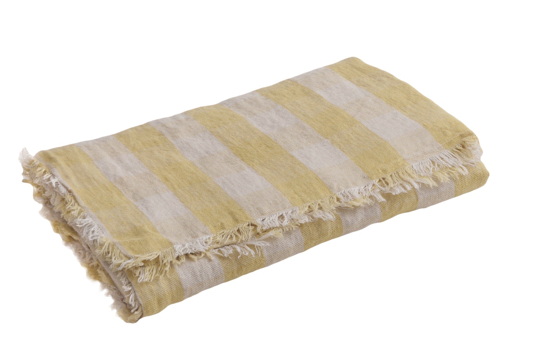 Plaids Washed Linen Vichy Cottage 140x250cm Maison de Vacances