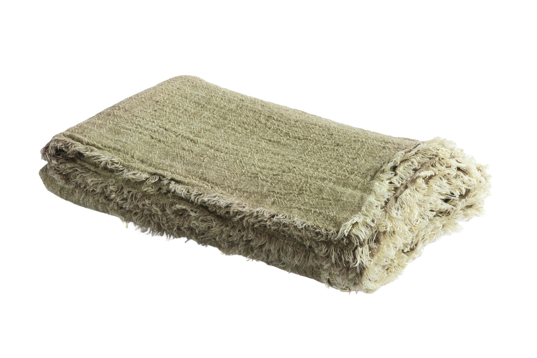 Fringed Plaids Washed Linen Crepon 160x250 Maison de Vacances