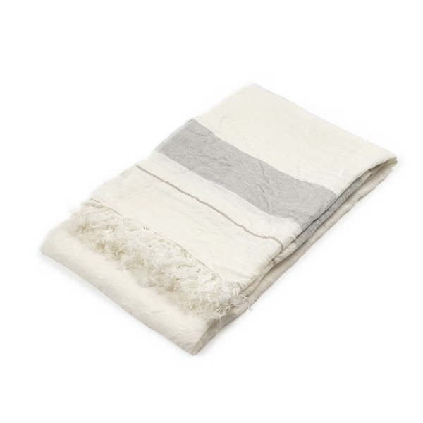 Belgian Towel OYSTER STRIPE Libeco