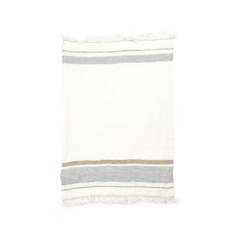 Belgian Towel OYSTER STRIPE Libeco