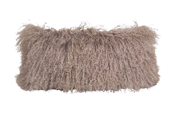 Kissen Tibetschaf Taupe Maison de Vacances