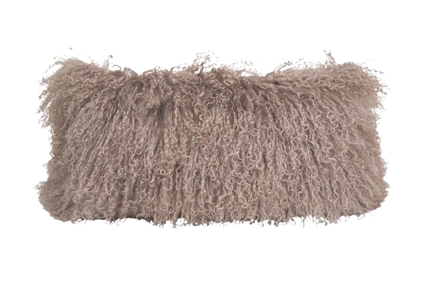 Kissen Tibetschaf Taupe Maison de Vacances